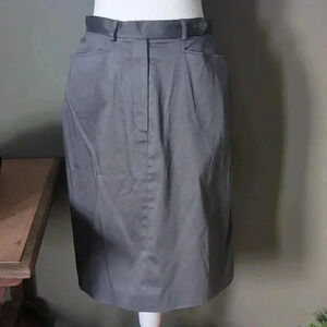 Jones New York Gray Cotton Pencil Skirt